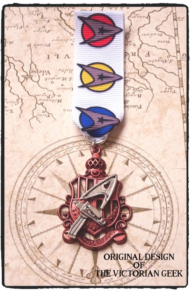 Steampunk, Star Trek, Command, Phaser Inspired Handmade Medal