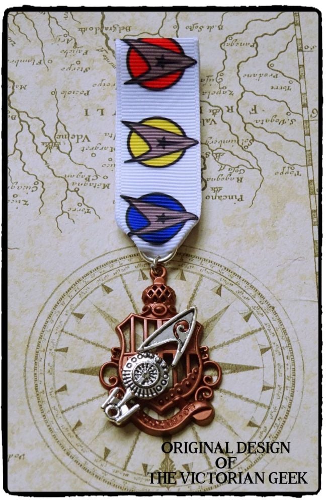 Steampunk, Star Trek, Engineering, Enterprise Inspired Handmade Medal