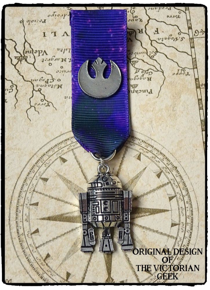 Steampunk, Star Wars, R2-D2, Rebel Alliance Inspired Handmade Medal