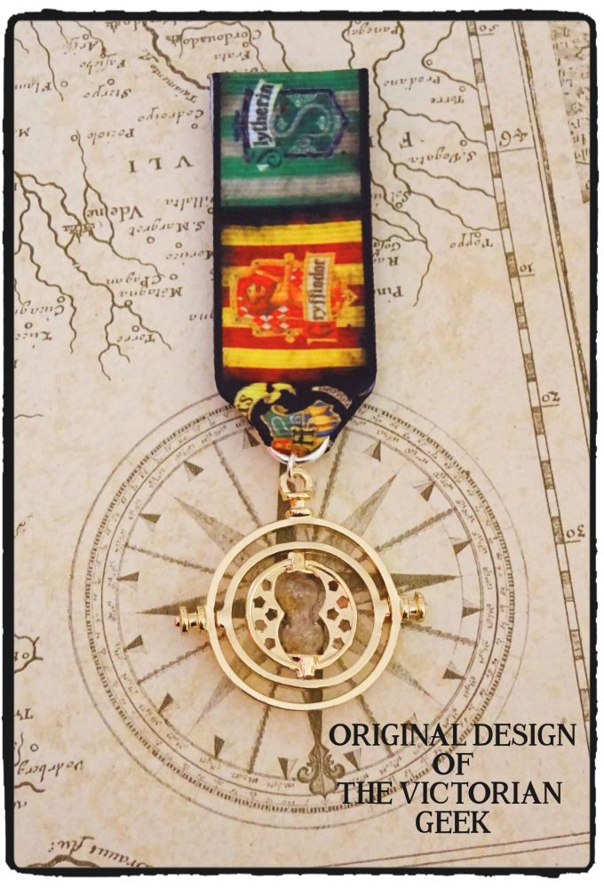 Steampunk, Harry Potter, Gryffindor, Slytherin, Time Turner Inspired Handma