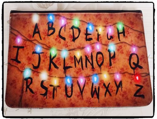 Stranger Things, Alphabet Lights, Inspired Exclusive Messenger Bag Flap