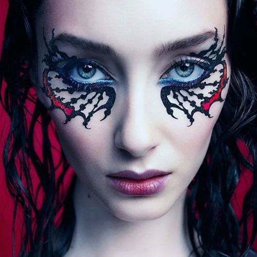 Face Lace Gothic Batterfly by Phyllis Cohen