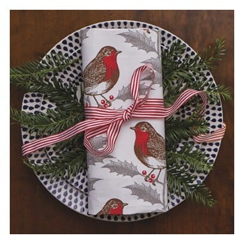 Christmas 15: 16 -2 robin-holly-napkin-single