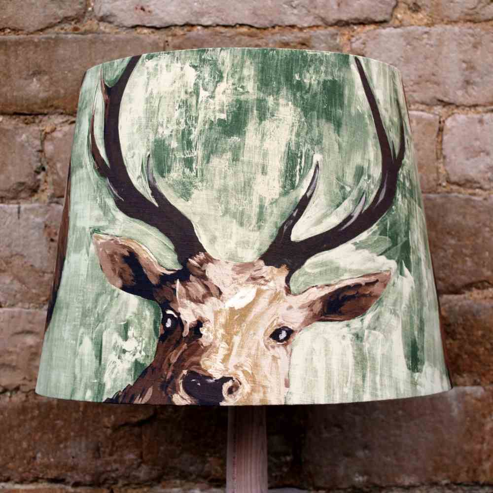 Christmas 15: 19 Superior_Stag_Green_Fabric_Drum_Lightshade_Designer_Ligh