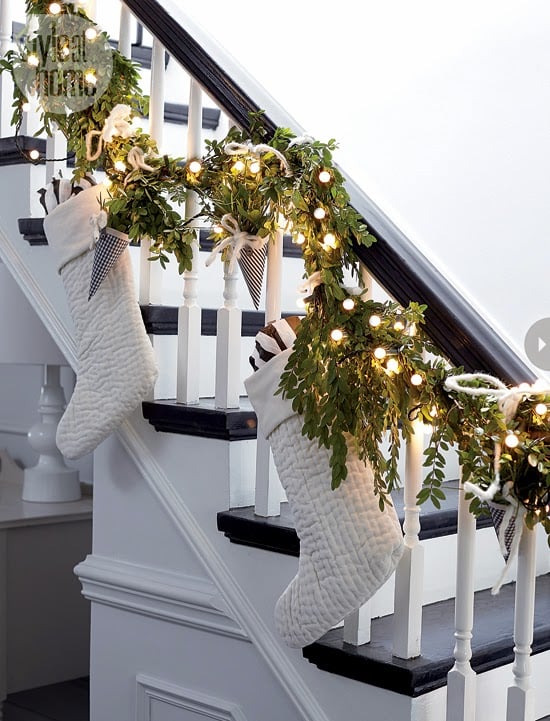 Christmas 15-Deco: Stocking Staircase interior-muted-xmas-stairs