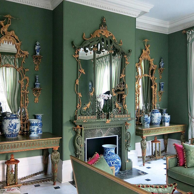 Christmas 15-Deco: Green Living Room traditional-furniture1
