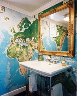 Summer 15 Room: World Globe wallpaper cloak room AQNehtQymH-l