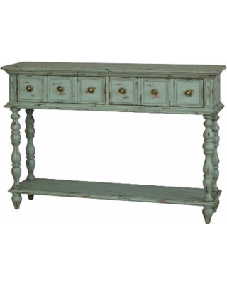 Summer 2016: 46 hand-painted-distressed-turquoise-finish-console-table-gr