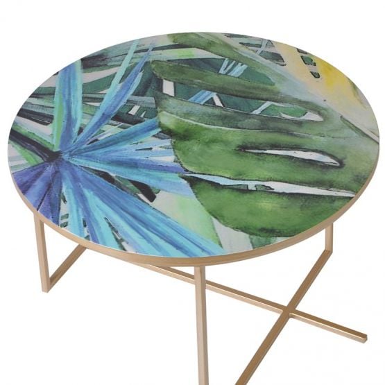 Christmas 17: 30 large-set-of-3-vibrant-leaf-print-side-tables-2