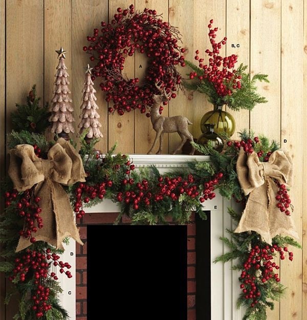 Christmas 17: 92 top-14-rustic-christmas-fireplace-mantel-decors-easy-pa