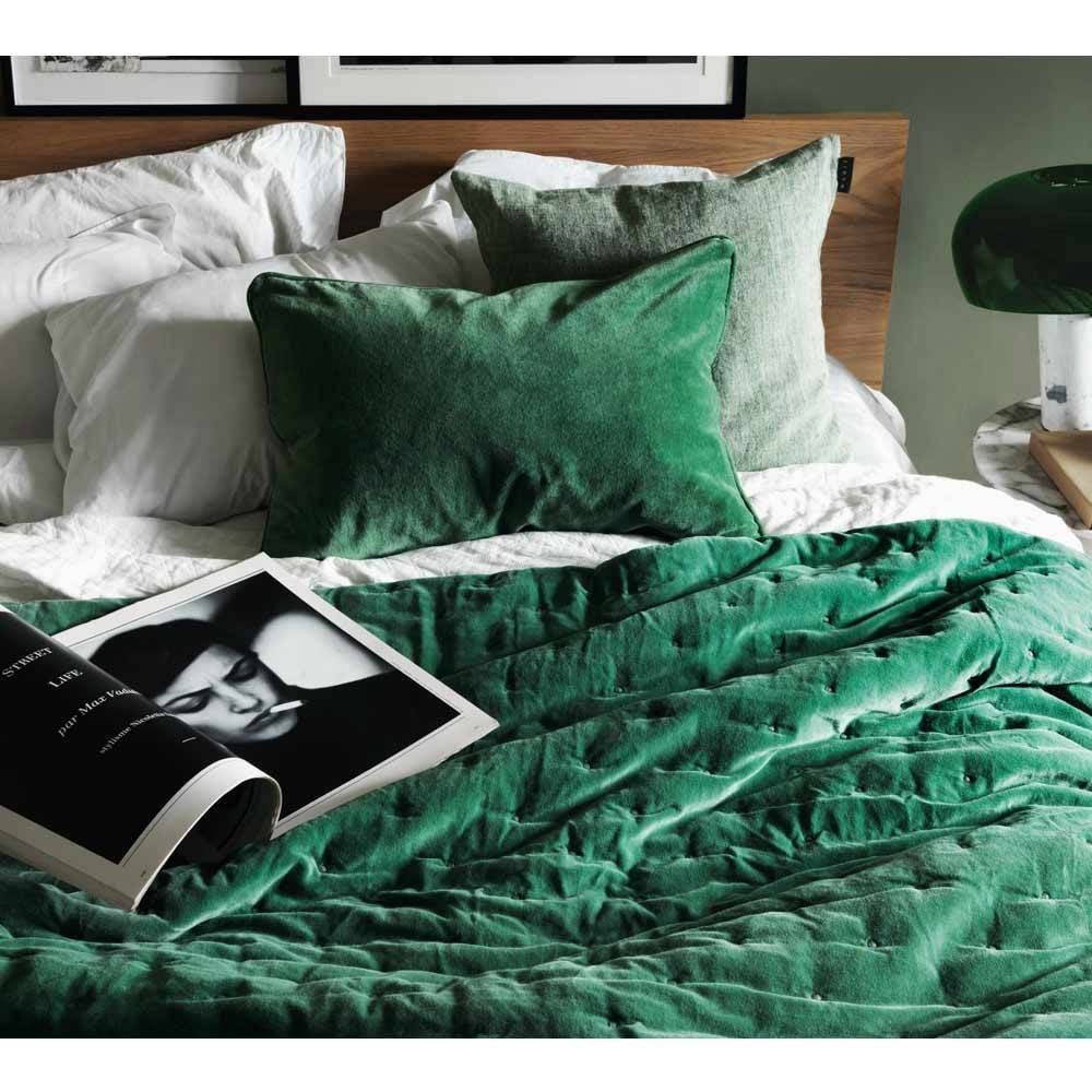 Christmas 17: 15A paolo-velvet-bedspread-in-emerald_1_1