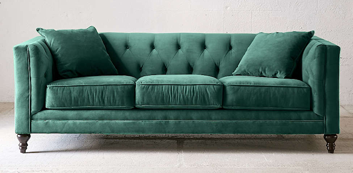 Spring 18: 14 sofa-options-for-living-room-Graham-Velvet-Sofa-in-Pine-fr