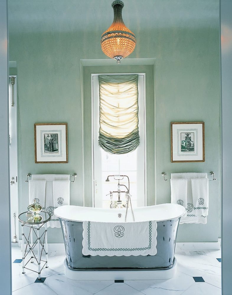 Spring 18: 81 AA Fabulous-traditional-bathroom-in-pastel-green-and-gr