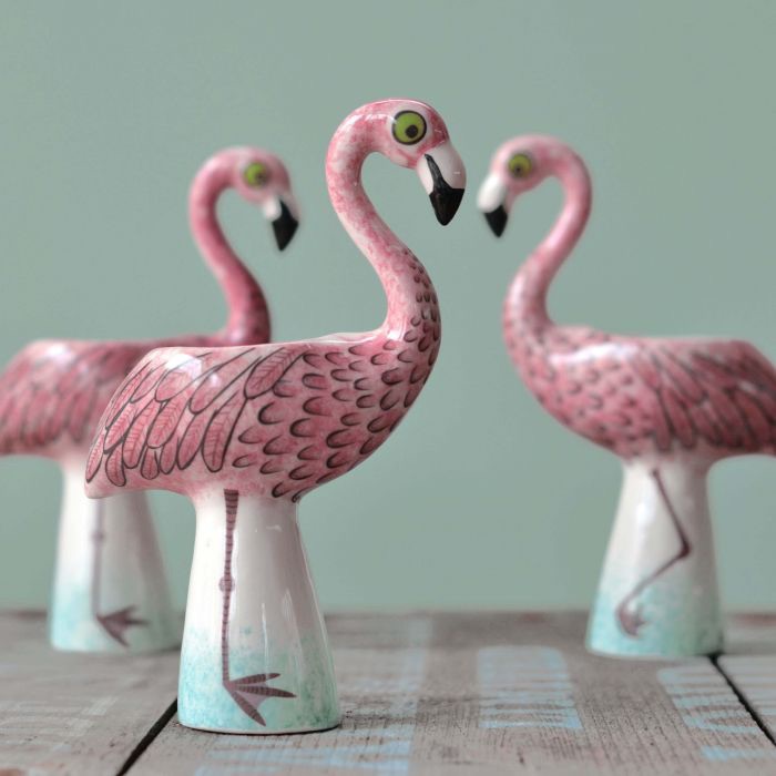 Easter 19: 22 hoj2804-ceramic-hand-painted-flamingo-egg-cup