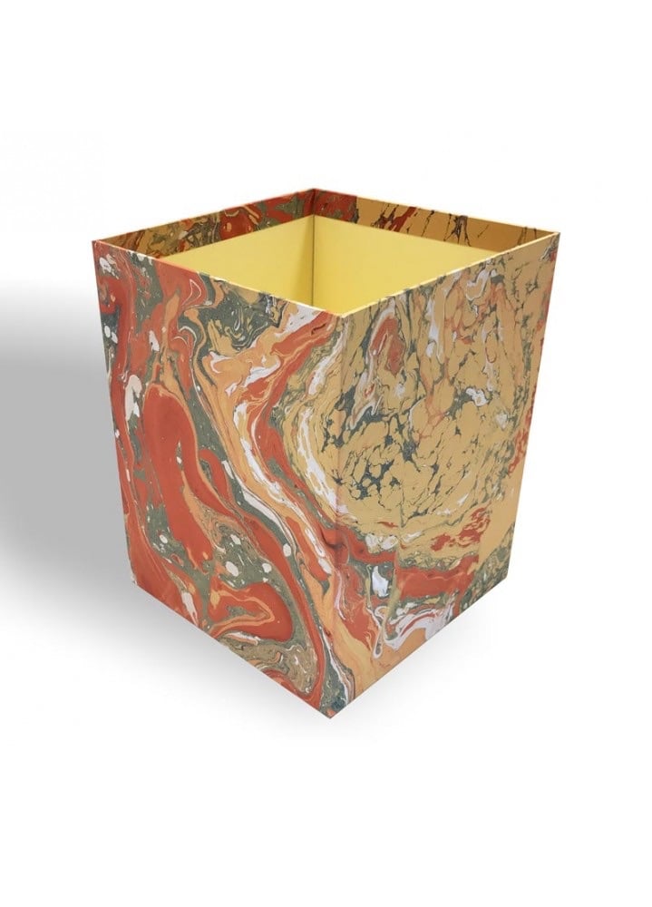 C 19: marbled-paper-waste-paper-basket-carmen-conti-borbone