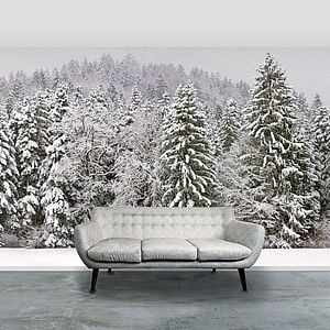 x- Snowy Wallpaper preview_snowy-trees-self-adhesive-wallpaper-mural