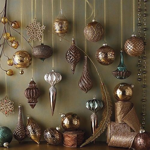 xm- Baubels on wall traditional-holiday-decorations