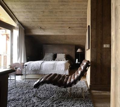 Chalet Interior 14: Bedroom with Lounge Chair 136a524d5c6bff368a5ce8c9b85ba