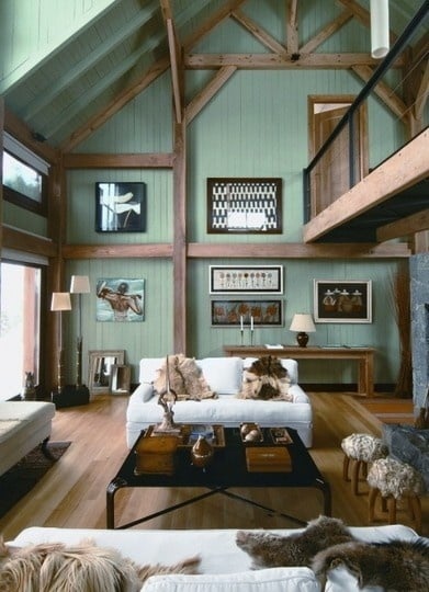 Chalet Interior 14: Green Sitting Room b0ff22296eb786fdc722a75a7bf7ada5