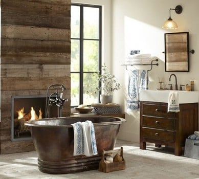 Chalet Interior 14: Bathtub &amp; Fireplace 8aba135ab19e77ab419b6745c93c47ea