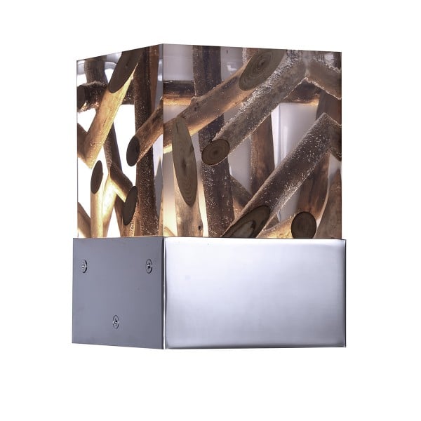 Chalet Product 14: Wood/Acryl Suare Wall Light applique-kisimi