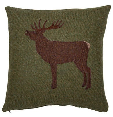 Chalet Product 14 Grean Tweed Stag Cushion JWSTAG