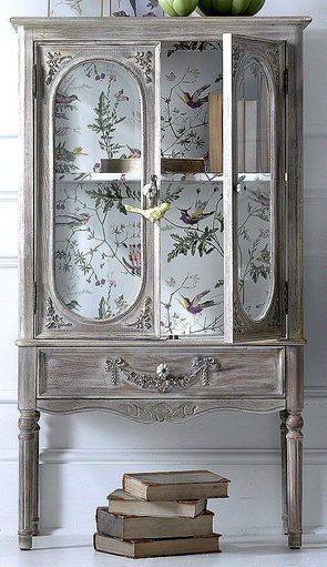 Spring 14: Cabinet with bird wallpaper 3591bee1b5f5ba3ccb766786c42f066d