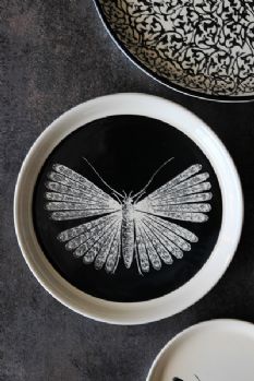 Autum 14: Plates day-birger-et-mikkelsen-ceramics-moth-black-20cm-dia-plate