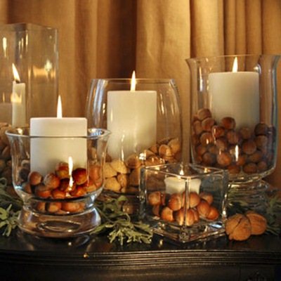 Autum 14 Acc: Nuts in Candle Jars 2541.Natural-autumn-decor.jpg-550x0