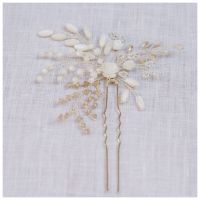 GARDENIA | Floral Mother of Pearl Wedding Hair Pin 