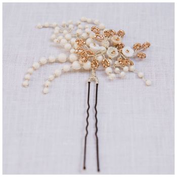 WINTER ROSE | Jewelled Floral Wedding Hair Pin 