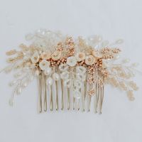 WINTER ROSE | Floral Wedding Hair Comb 