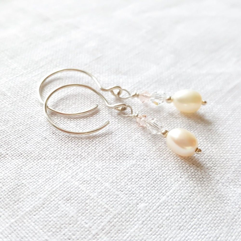 Pearl and Crystal Earrings