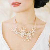 LUMI | Diamante and Crystal Statement Wedding Headpiece and Necklace 
