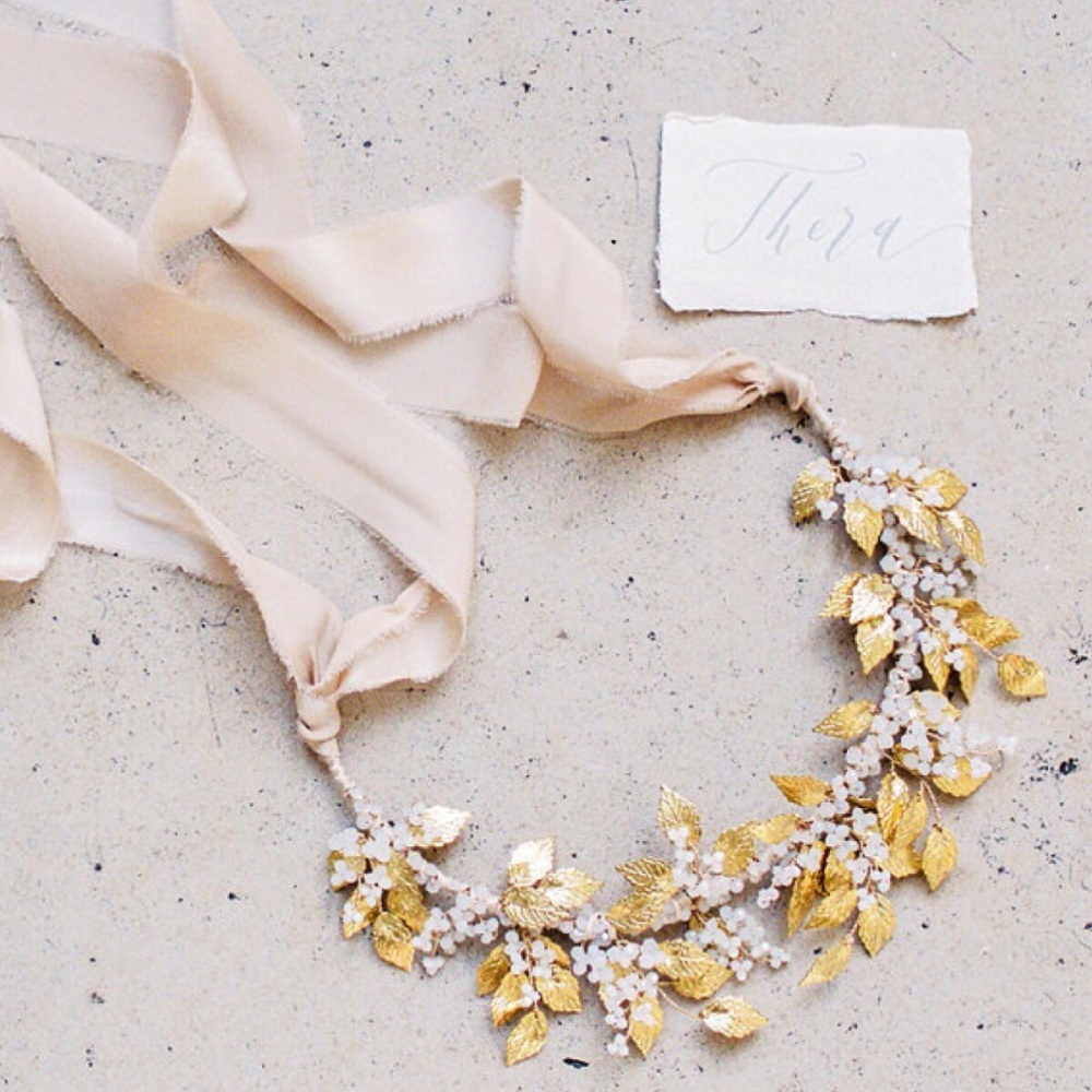 Thera Golden Crown and Statement Necklace 