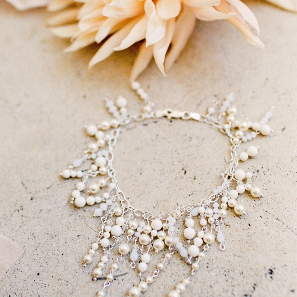 EN HIVER | Statement Cascade Pearl Bridal Bracelet