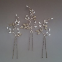 MIYUKI | Floral Statement Wedding Hair Pins (set of three)