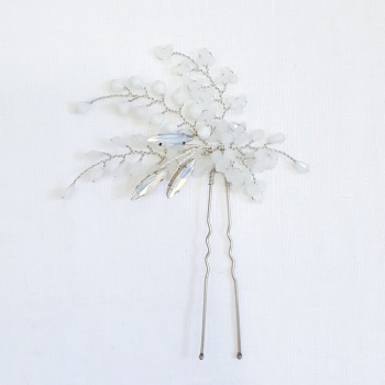ISABELLINE | White Opal Statement Hair Pin