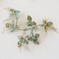 AURELIA | Verdigris Floral Wedding Headpiece 