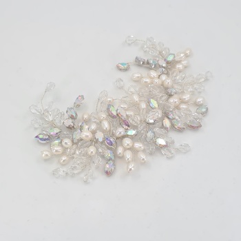 Statement Freshwater Pearl and Diamante Headpiece 