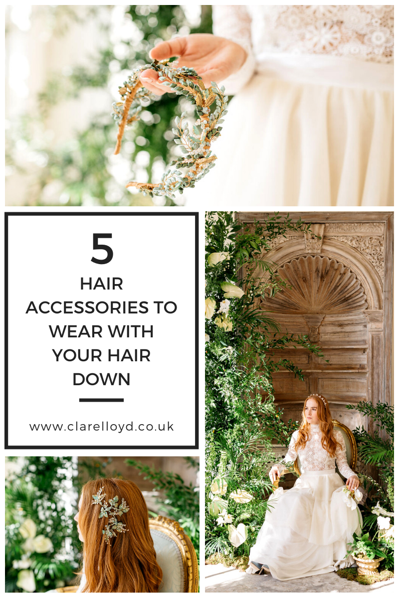 5 wedding hair accessories to wear with your hair down