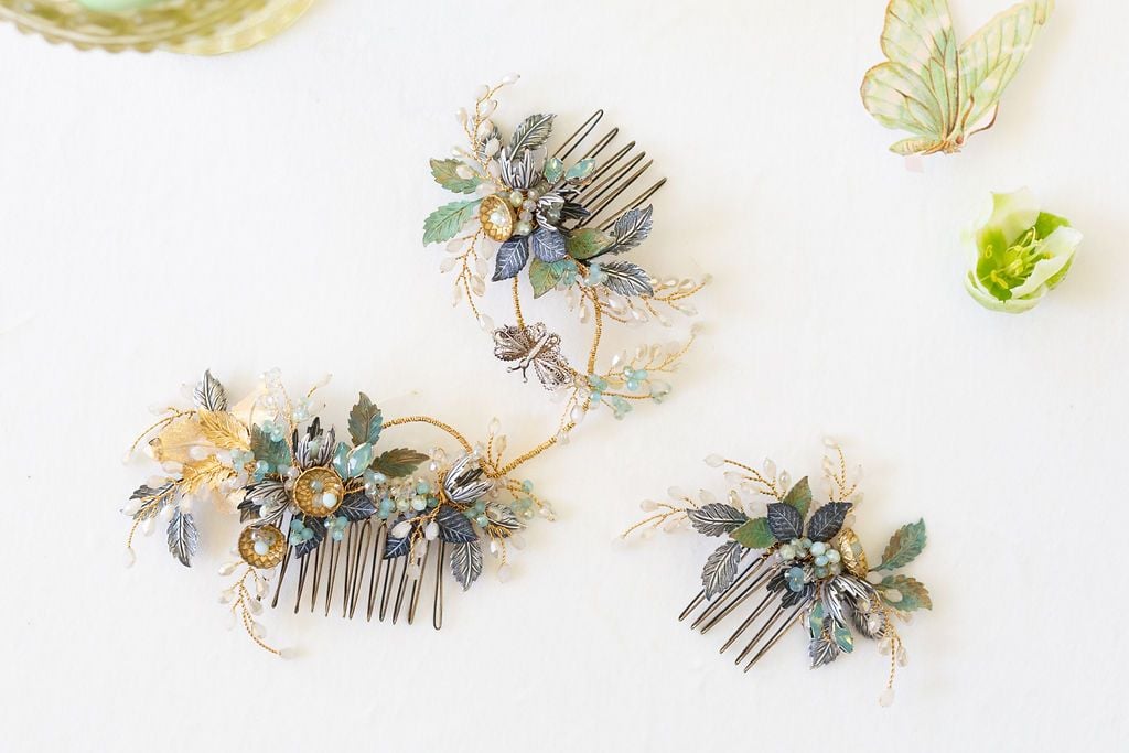 Aurelian wedding hair comb by Clare Lloyd