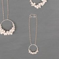 HARLOW | Sterling silver and pearl circle bracelet 