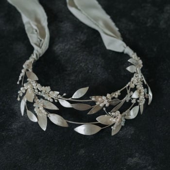 MILLEFOLIA | Precious Metal Statement Olive Leaves Grecian Bridal Crown 