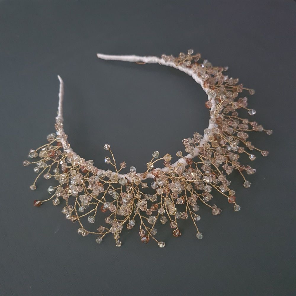 CALISTA | Crystal Bridal Crown Headdress