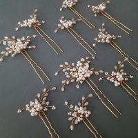 HARLOW | Delicate Pearl and Crystal Bridal Hair Pins