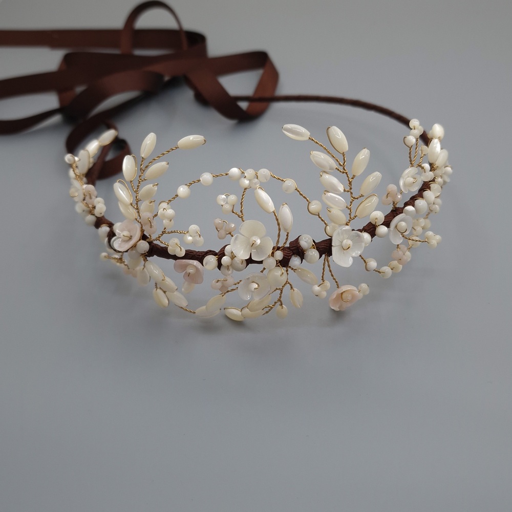 MAGNOLIA | Mother of Pearl Floral Side Bridal Headdress