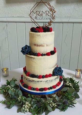 Fruit wedding cake