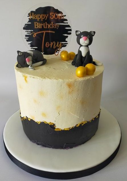 black, white and gold