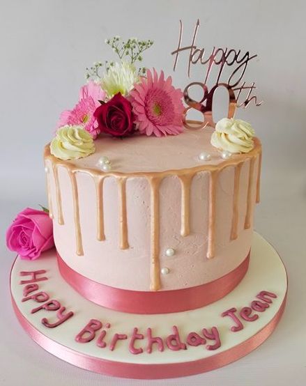 80th with flowers